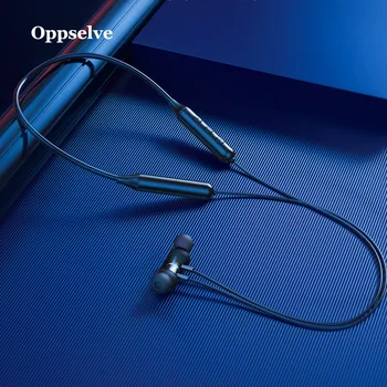 

Oppselve Wireless Bluetooth Headsets Sports Neck-mounted Earphone Hands-free Calling Earbuds with Mic For iPhone Samsung Xiaomi