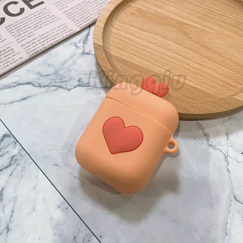 Orangelove Забавный мультяшный чехол для Apple Airpods 3D защитный чехол милый Bluetooth чехол для наушников Модный мягкий силиконовый чехол s Чехол для гарнитуры - Цвет: Orangelove