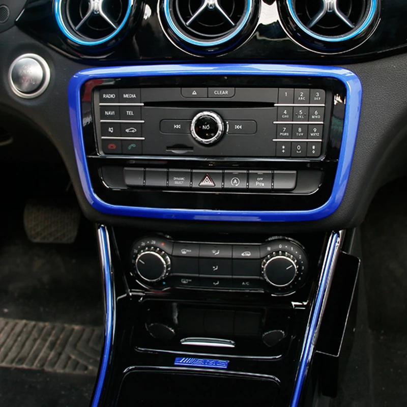 Carманго для Mercedes Benz A Class GLA CLA W176 авто центральная консоль CD рамка накладка наклейка хром аксессуары для интерьера