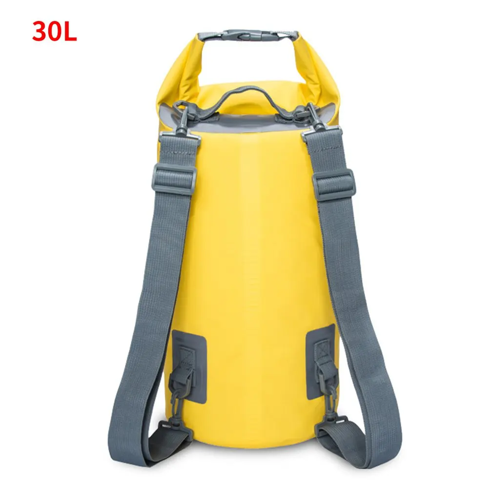 yellow 30L Открытый водонепроницаемый плавательный мешок плавать водостойкий рюкзак складное хранение дорожная сумка большая емкость для каноэ каяк рафтинг - Цвет: yellow 30L