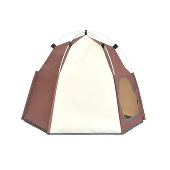 

Portable Outdoor Pet Tent Houses For Dogs Waterproof Oxford 6 Corners Collapsible Tent Pet Travel Outdoor House Supplies