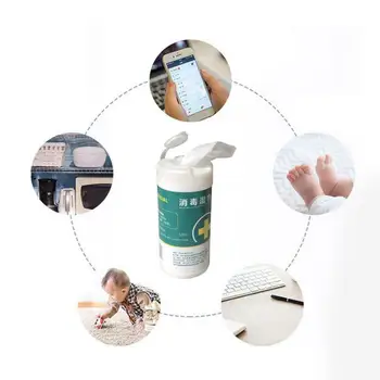 

100PCS 99% Portable Disinfection Antiseptic Wet Wipe Car Home Washing Wet Wipes For Hand Wipe Antiseptic Skin Care Washing