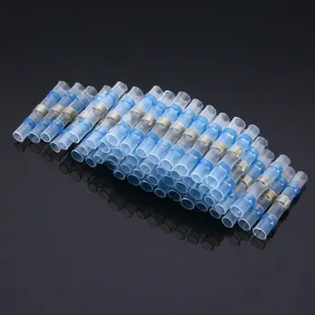 

100/300/500PCS Solder Seal Wire Connectors Heat Shrink Butt Connector Waterproof Insulated Splice Wire Terminals for Car Boat