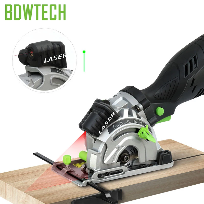 Bodew Tech BTC01 5.8Amp мини циркулярная компактная пила с 89 мм "24 T TCT лезвие, вакуумный адаптер бесплатный возврат