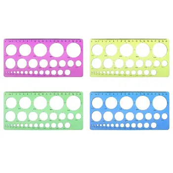 

1PC Plastic Circles Geometric Template Ruler Stencil Drawing Tool Stationery for student