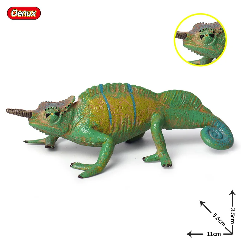 Children's Simulation reptile model toy solid chameleon lizard child cognitive amphibian model Collecting gifts Toy model