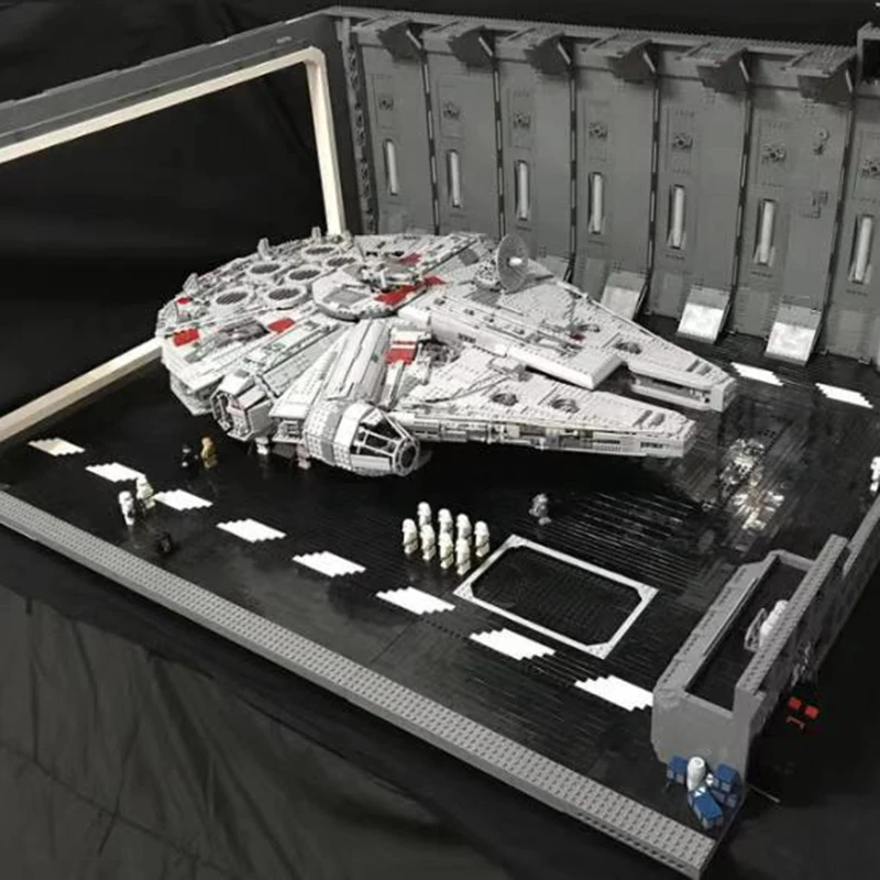 05132 75192 MOC Звездный план выход из док-отсека 327 вешалка весы UCS Сокол fit starwars technic фигурки