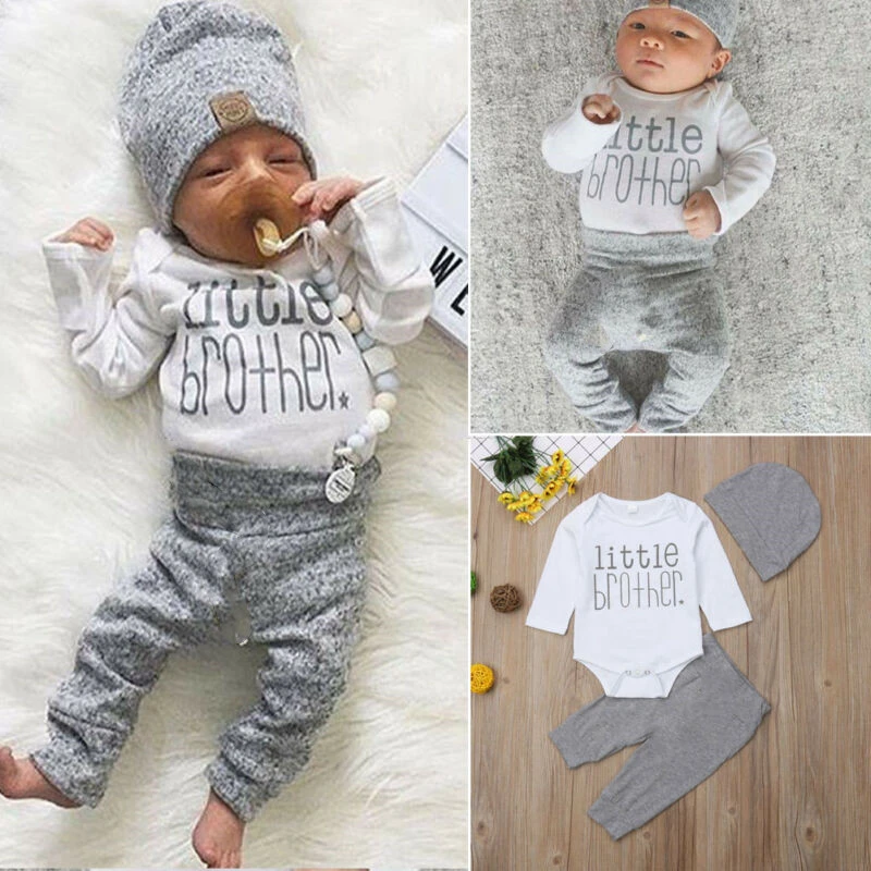 Ensemble 3 Pieces Pour Bebe Garcon De 0 A 18 Mois Barboteuse A Lettres Pantalon Pour Enfant Tenue Pour Nouveau Ne Nouveaute Aliexpress
