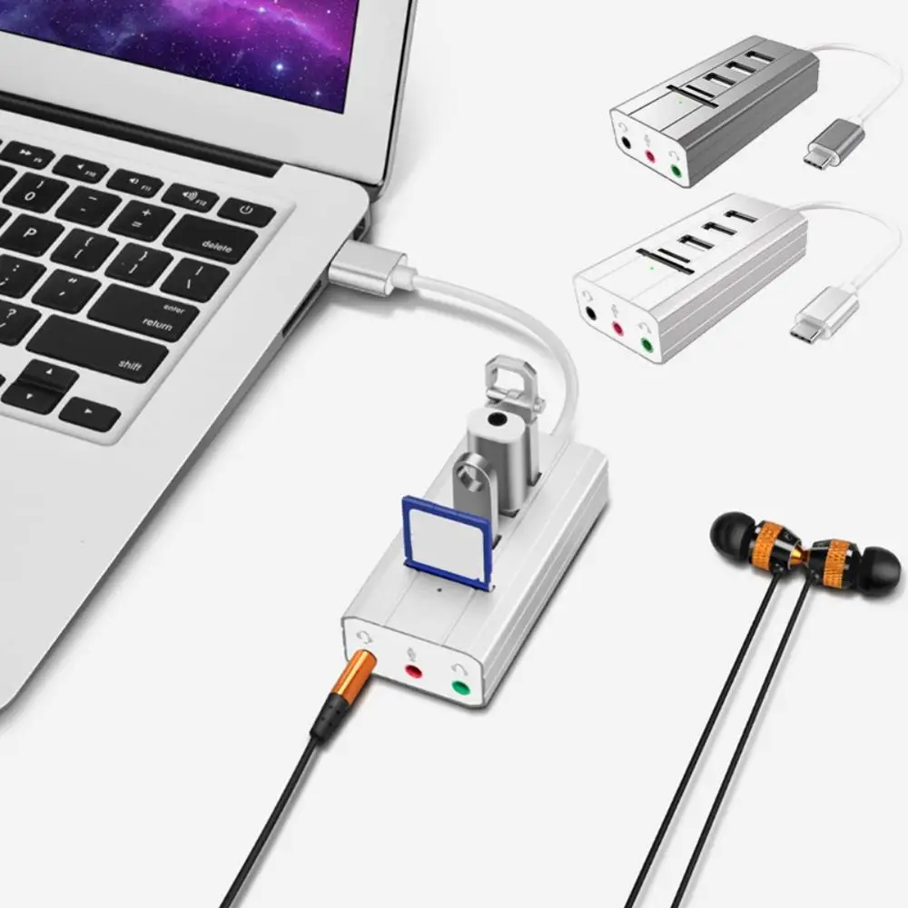 Многофункциональный узловой центр разъем аудио порты USB 2 0 TF слот SD карта адаптер
