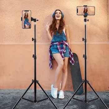 

Table Floor Tripod For smartPhone Camera Ring Light Metal Stands Reflectors Photo Studio Video Flash Lighting Background