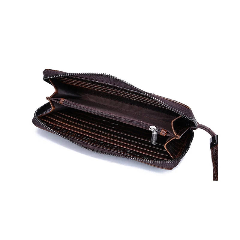 Брендовый дизайнерский Роскошный деловой Винтажный Длинный кошелек для мужчин