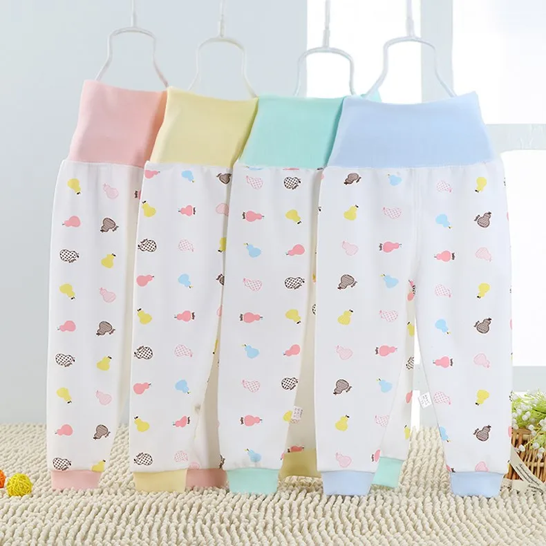 

Beautiful Excellent Spring And Autumn Infant High-waisted High Waist Pants Newborns Pants Baby Long Johns Single hu qi ku Childr