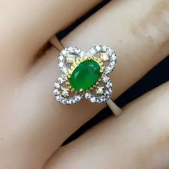 

proposal ring Natural and Real emerald ring 925 sterling silver Fine jewelry For men or women