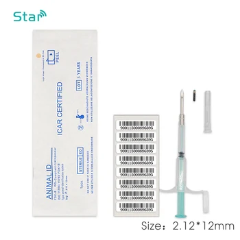 

ISO14443A Standard RFID 13.56MHz Chip NTAG216 Microchip Syringe RFID Glass tag for Human Access Control Or Animal Identification