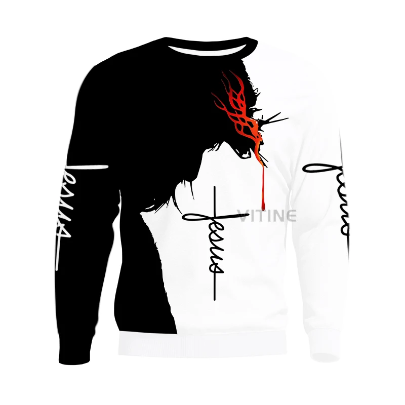

New Fashion Men Women 3D Printed Premium Christian Jesus Sweatshirt Sleeve T Shirt Sport Pullover Tops Tees v23
