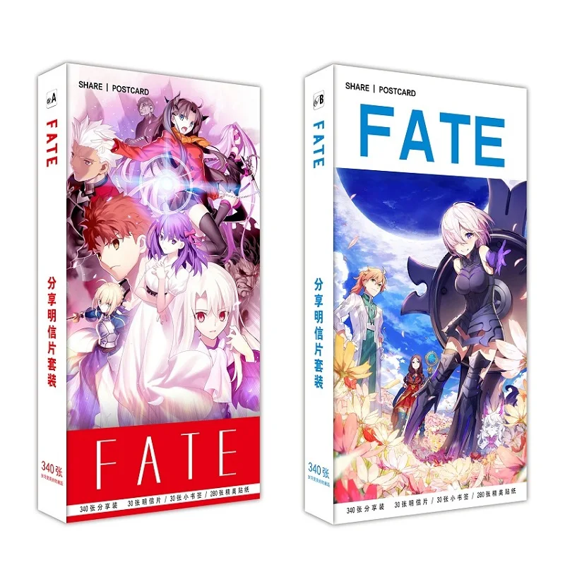 

340 Pcs/Set Japanese Anime Fate/stay Night Paper Postcard Greeting Cards Message Card Fans Gift