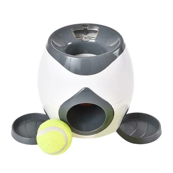 

Pet Ball Launcher Toy Dog Tennis Food Reward Machine Thrower Interactive Treatment Slow Feeder IQ Interaction Toy P7Ding