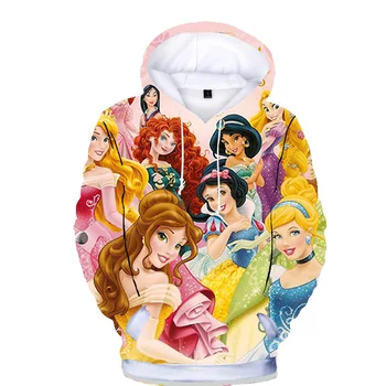 

Bell Sleeping Beauty Classic Princess SpiderMan 3D Print Sweater Children Hoodies Jacket Casual Cotton Coat Girls Boys Clothing