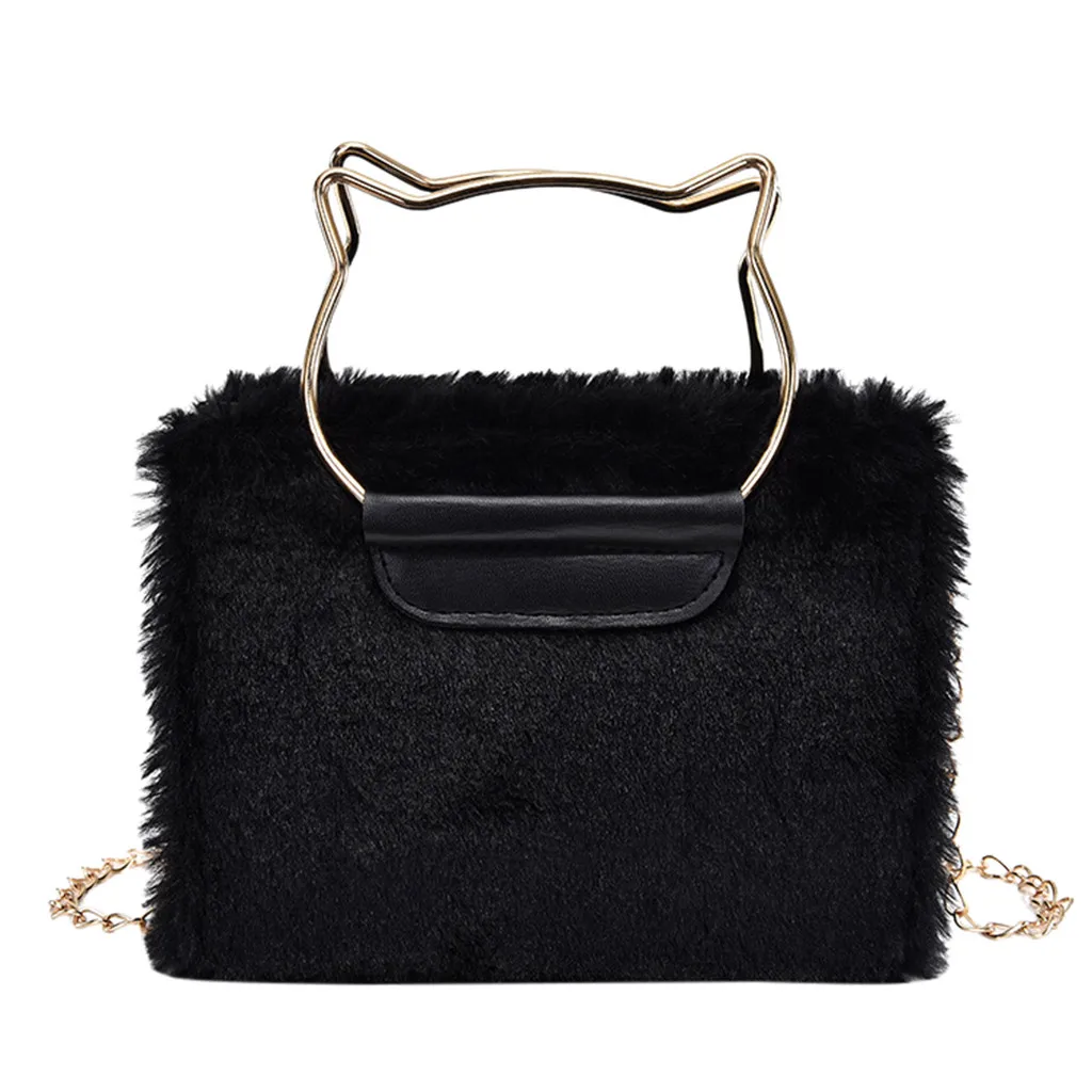 Женская сумка женская сумка с котом, женская сумка через плечо, Студенческая сумка-мессенджер, модная женская сумка Bolsa Feminina# LL - Цвет: Black