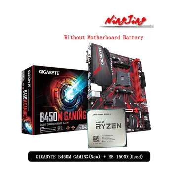 AMD-CPU Original usada Ryzen 5 1500X R5 1500X, GIGABYTE GA B450M, juego para placa base, enchufe AM4 sin enfriador