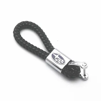 

Car Styling 3D Metal+Leather Emblem Car Key Ring Keychain Key Holder For Subaru Impreza Forester Tribeca XV BRZ