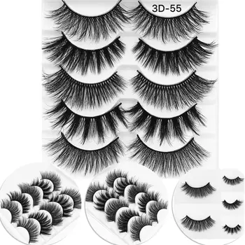 

3D eyelashes mink hair false eyelashes natural long lashes handmade 5 pairs of artificial mink lashes makeup eyelash extensions