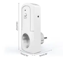 Умный WiFi штекер термостат дистанционного управления розетка контроль температуры и влажности