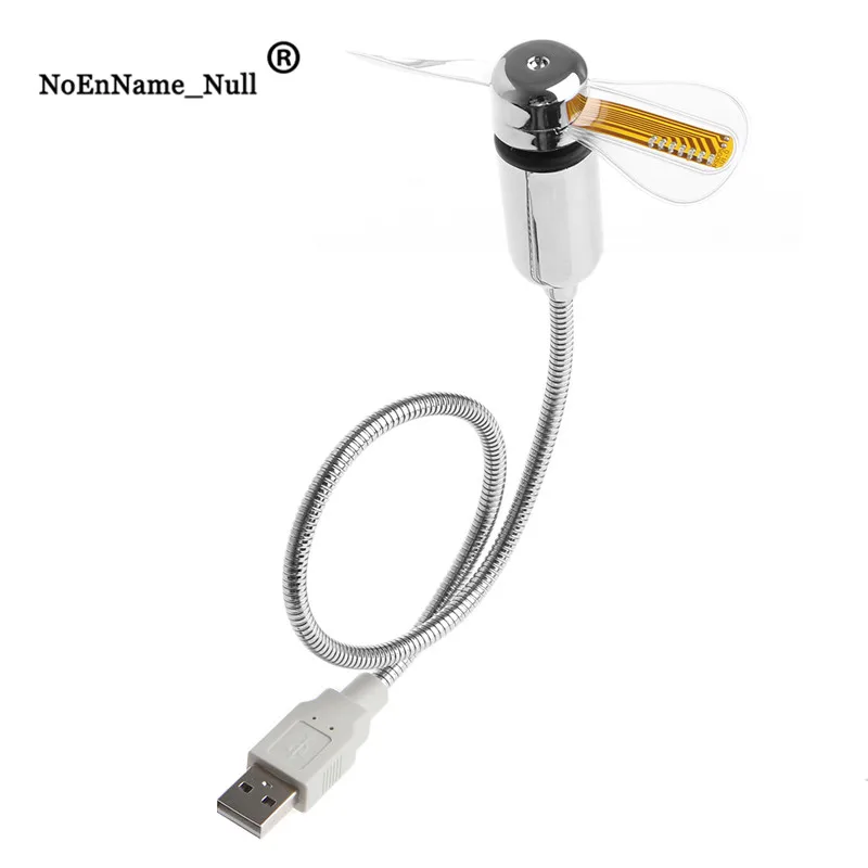 USB светодиодный гаджет гибкий 40 см с питанием от USB Охлаждающий СВЕТОДИОДНЫЙ Мигающий Дисплей времени функция вентилятор часов