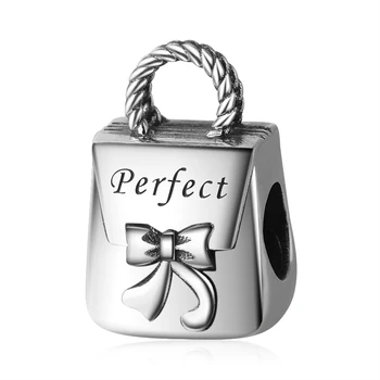 

XiaoJing New Design 100% 925 Sterling Silver Handbag Bead Charms fit Original Pandora Bracelet&Bangle Women Fashion Jewelry 2019