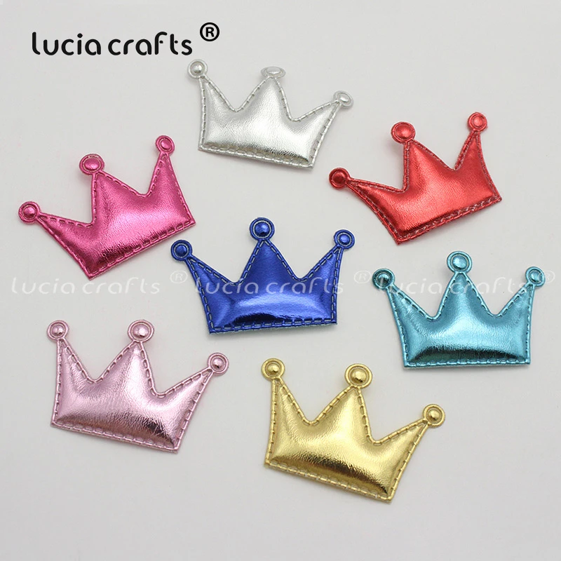 ルチア工芸品 45 30 ミリメートル Pu クラウン子供ヘアアクセサリーヘッドドレスアクセサリー Diy 手作り材料 7 個 10 個 L0602 Handmade Diy Materials Diymaterial Headdresses Aliexpress