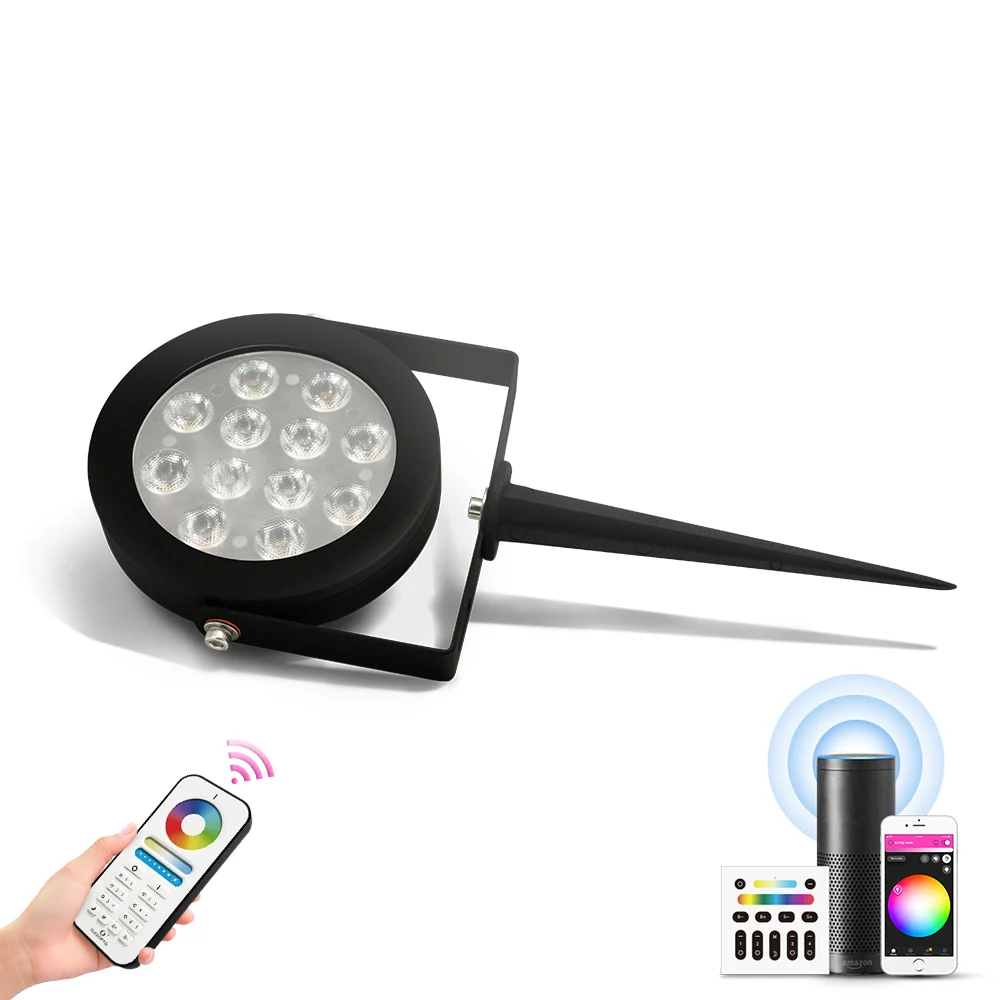 Gledopto Zigbee RGBWW Garden Lamp Smart 12W AC 110V 230V 220V RGBCCT Dimmable Landscape Path Outdoor Light Work with Zigbee Hub