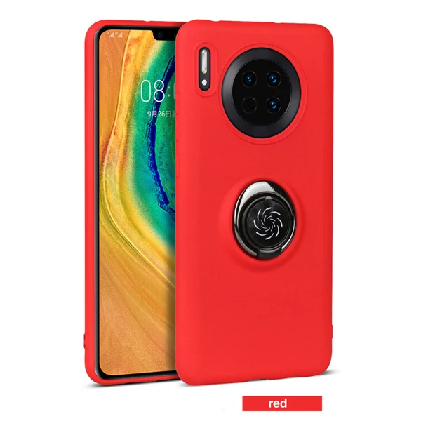 Декомпрессионный гироскоп чехол для huawei mate 30 P30 mate 20 Pro мягкий силиконовый невидимый кольцевой кронштейн Coque - Цвет: Red
