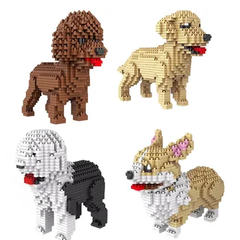 

Spell of xing wei Small Particles Building Blocks Educational Assembled Splicing Toys Animal 6618-5-6618-8-Dog Series