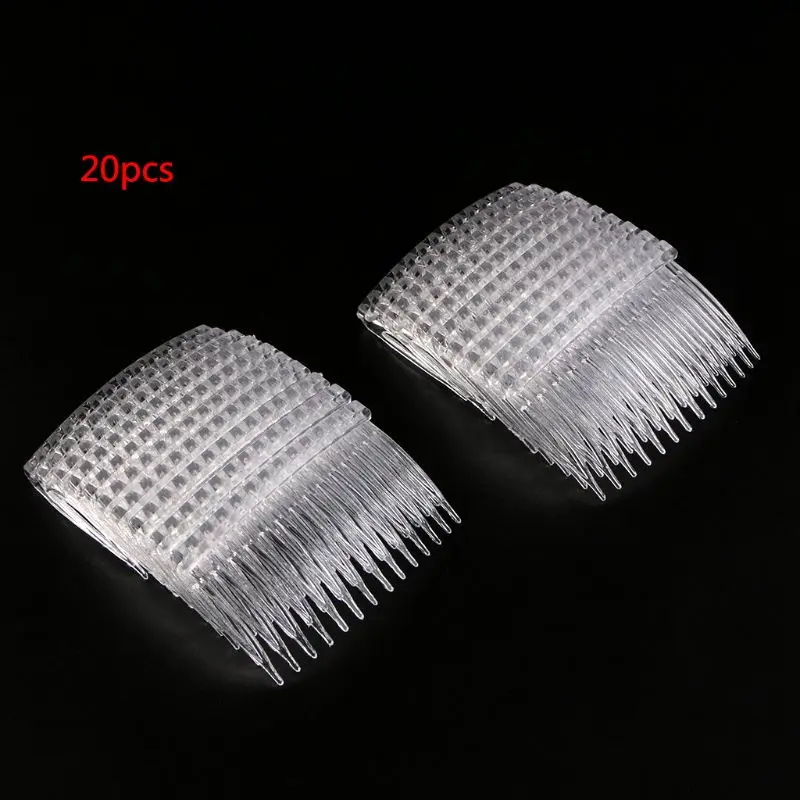 

20Pcs/Lot Clear Plastic Hair Clips Side Combs Pin Barrettes Hair Comb Accessories