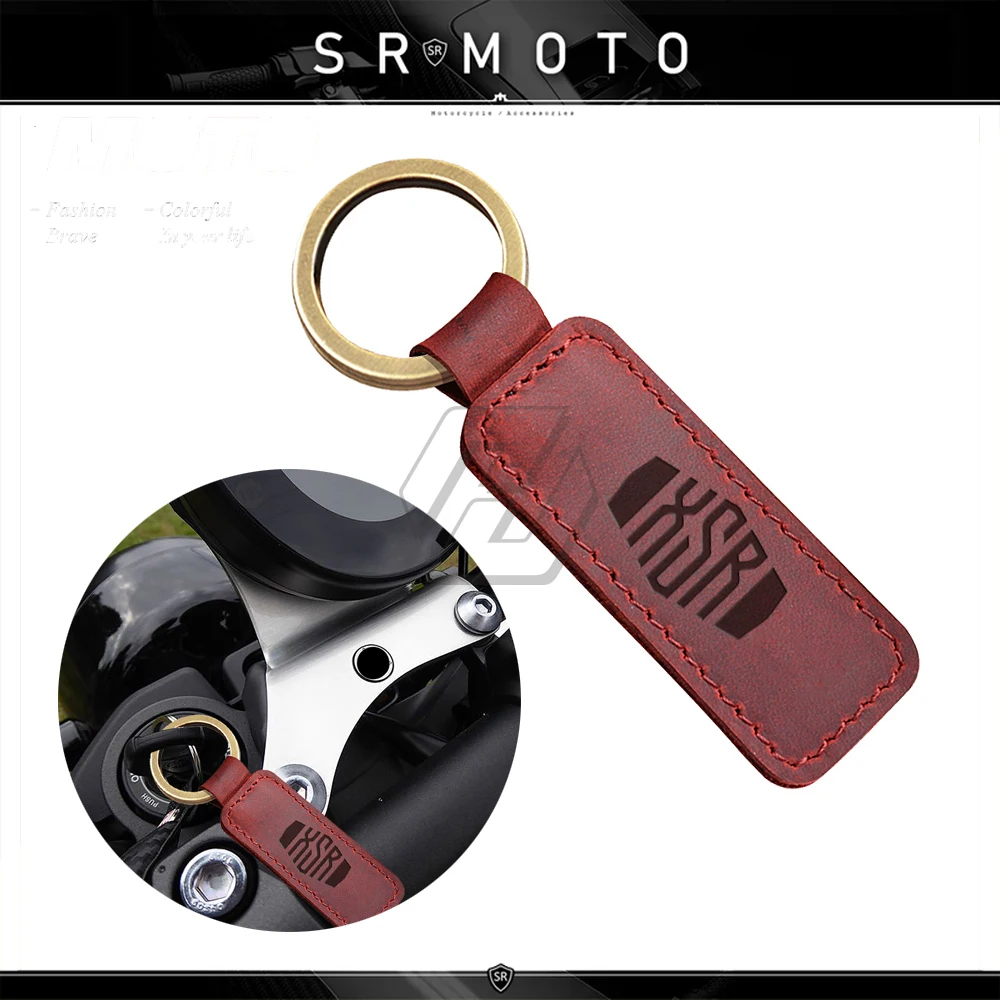 

Motorcycle Cowhide Keychain Key Ring Case for Yamaha XSR 155 300 700 900 Keyring