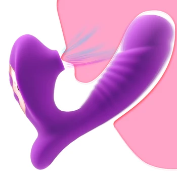 Clitoral Sucking G Spot Dildo Vibrator with 10 Powerful Modes Clit Sucker Rechargeable Clitoris Stimulator Sex Toys for Women 1