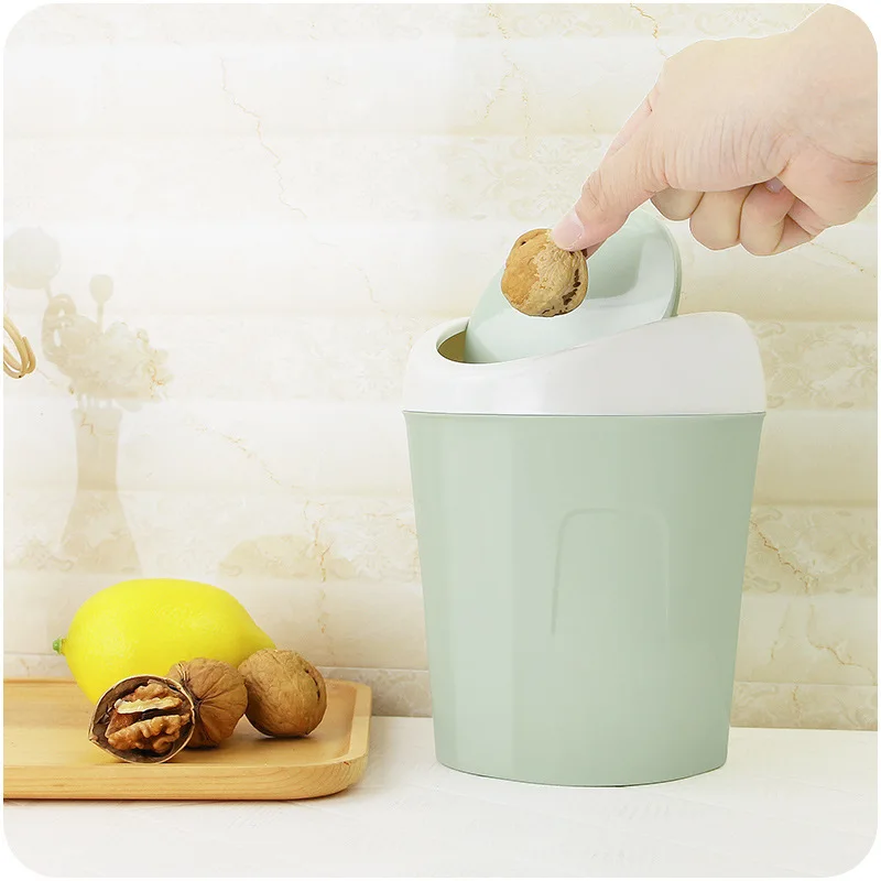 

Trash Can Tabletop Trashbox for desk Car trash bin Covered Kitchen Living Room Can
