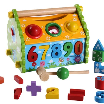 

Geometry Line-shape Box Numbers House Acumen Estates Are Shape Matching Intelligence Box Young CHILDREN'S Early Education Wooden