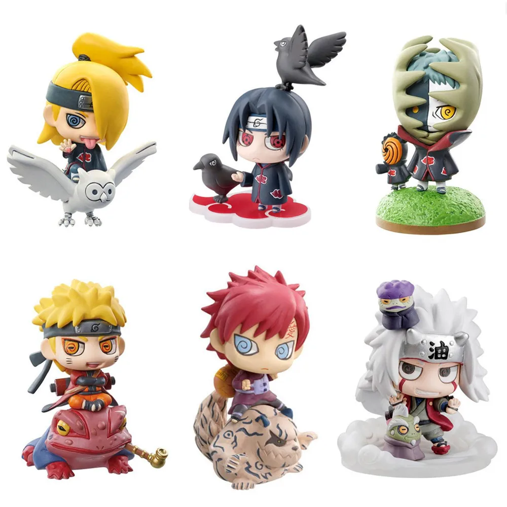 1 шт. аниме Uzumaki Наруто Модель Akatsuki Itachi Sasuke Deidara Kakashi Jiraiya Gaara фигурку ПВХ Коллекция