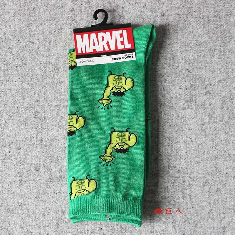 2 Герой комиксов Marvel General/Носки Теплые повседневные носки до колена с рисунком Железного человека Капитана Америки - Цвет: 2