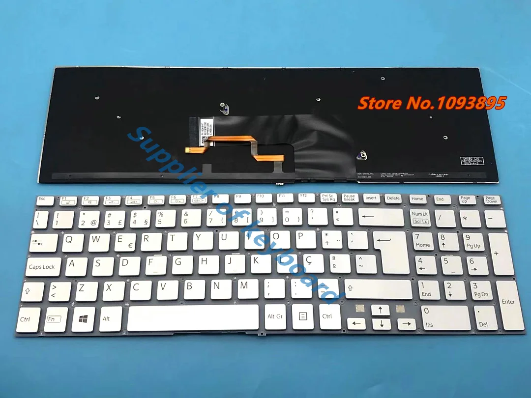 Новая португальская клавиатура для Sony VAIO SVF152A29V SVF152A29M SVF15A SVF15E SVF153A1YV белая с