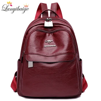 

2020 New Classic Women Backpack High Quality Leather Backpacks School Bags for Teenage Girls Bagpack Mochila Feminina Sac A Dos