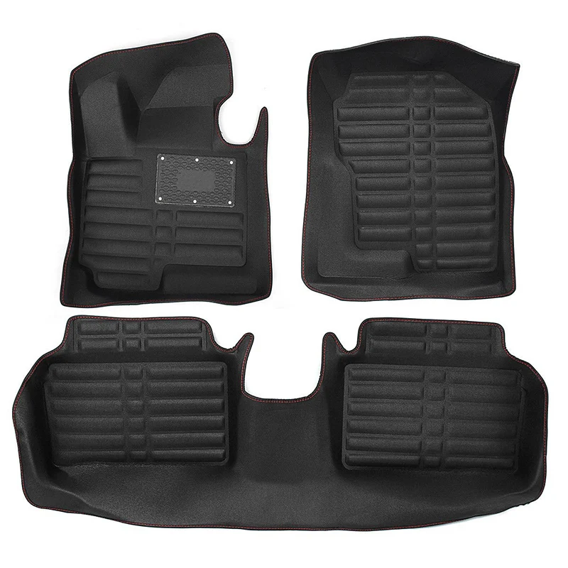 

3x Car Floor Mats Front & Rear carpet blanket For Hyundai Santa Fe 13-16