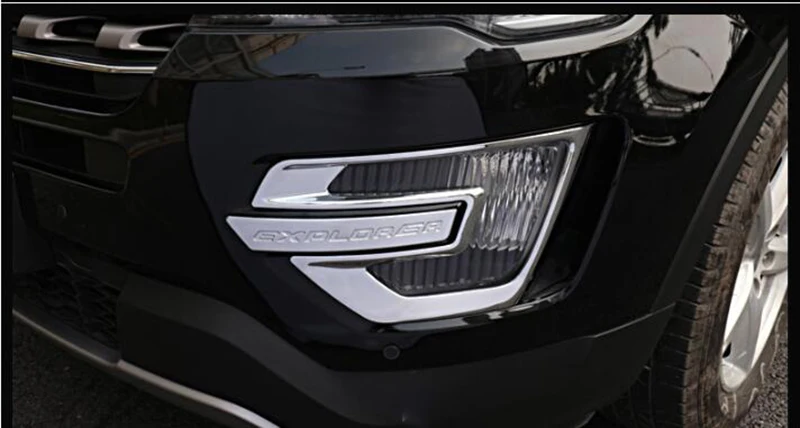 for ford explorer front fog lamp hood sequined decorative strip special accessories light frame decorative accessories
