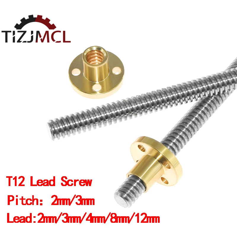 T12 Lead Screw Cnc 3d Printer Accessories Pitch 2mm/3mm Thread Screw