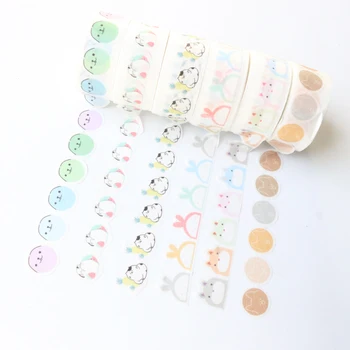 

Domikee 2020 New cute candy kawaii cartoon animal design masking tape roll school student decorative DIY washi tape scrapbooking