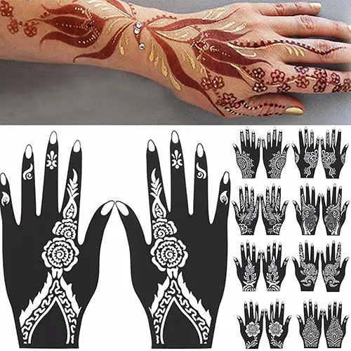 Small Cute Flower Temporary Hand Body Arts Sticker Tools 2 Pcs Airbrush Glitter Tattoo Stencil Woman Girl Kids Drawing Template Small Cute Flower Temporary Hand Body Arts Sticker Tools 2 Pcs Airbrush Glitter Tattoo Stencil Woman Girl Kids Drawing Template