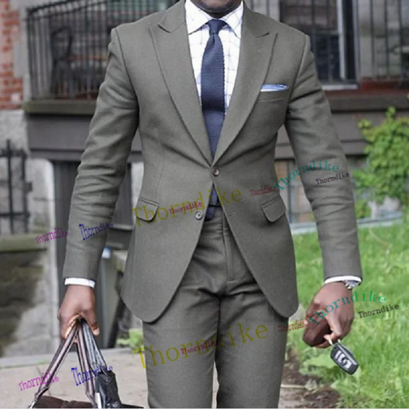 Thorndike 2 Pieces Custom Made Men Suits 2025 Dark Purple Blazer Wedding Suits Slim Fit Groom Tailored Tuxedo Jacket+Pants 4