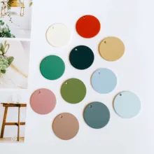 ZEROUP разноцветные Круглые круглые серьги-капли из металла Diy Материал Подвеска Ожерелье Серьги Подвески компоненты ювелирных изделий 10 шт