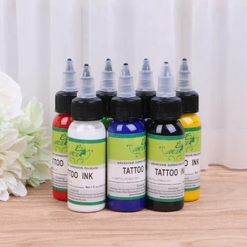 

Semi Permanent Advanced Tattoo Ink Professional Pigment Durable Skin Color Paint G6KE